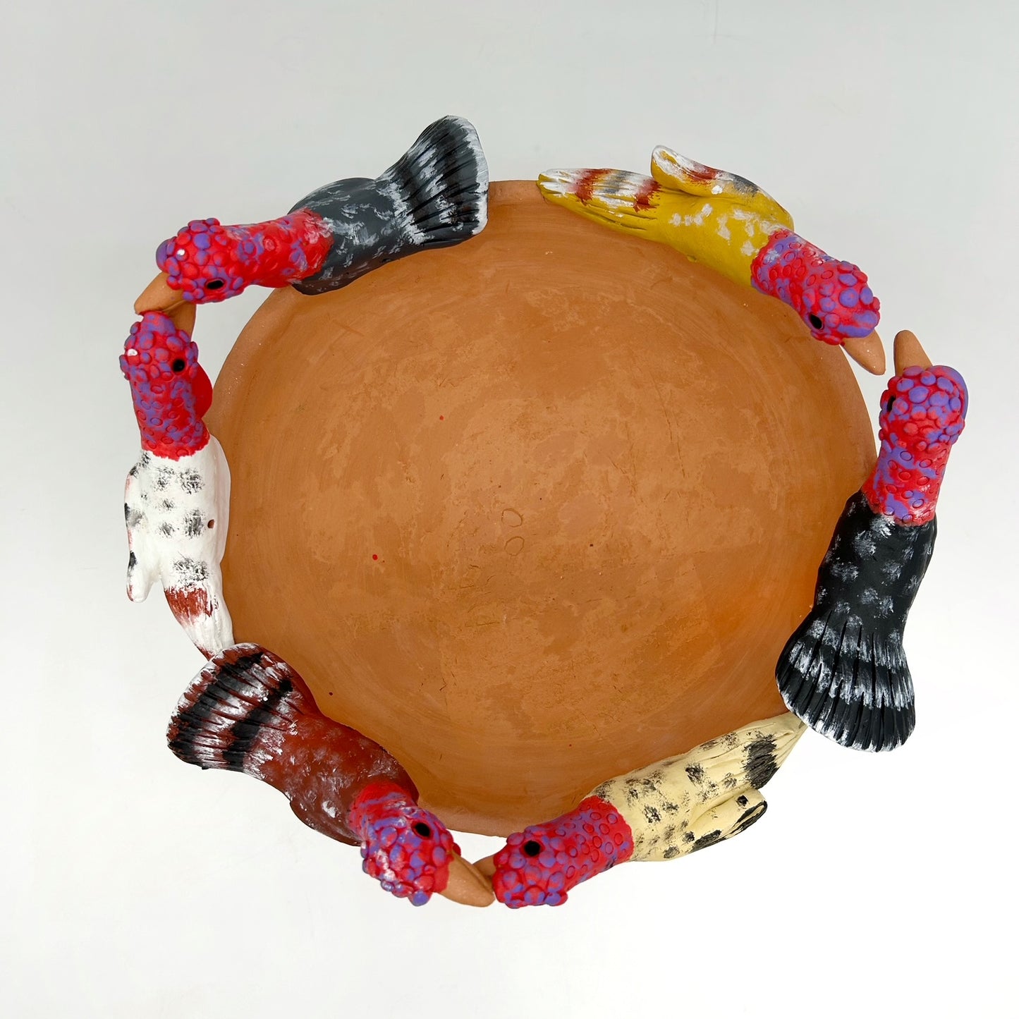 Irene Aguilar ~ Ceramic Turkey Bowl, 8 1/4" x 10 1/4" x 10 1/4"