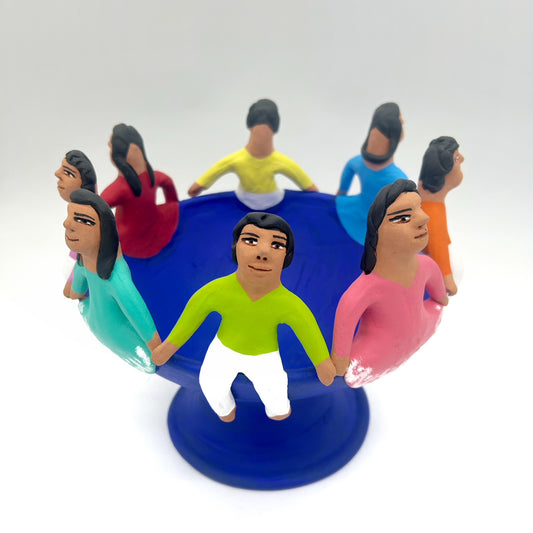 Irene Aguilar ~ Ceramic Ninos Bowl, 8" x 9 1/2" x 9 1/2"