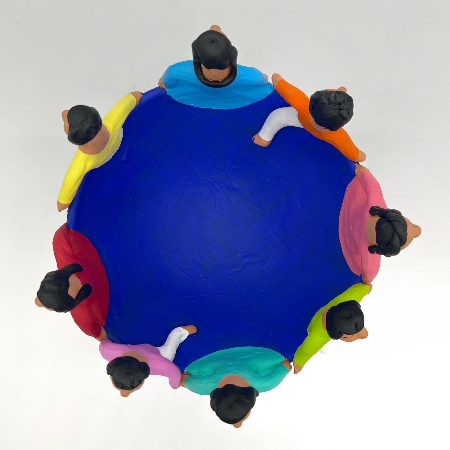 Irene Aguilar ~ Ceramic Ninos Bowl, 8" x 9 1/2" x 9 1/2"