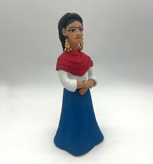 Irene Aguilar ~ Frida En Rojo, Blanco y Azul, 11 1/2" x 4 3/4" x 4 3/4"