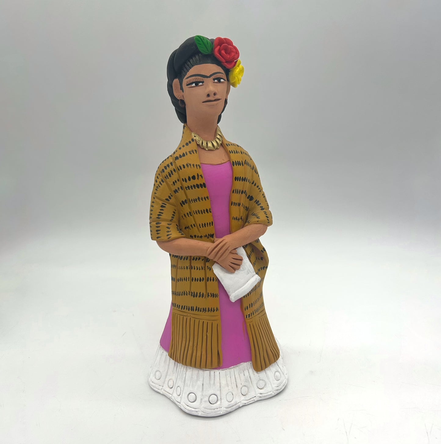Irene Aguilar ~ Frida En Rosa, 11 1/2" x 5" x 4 1/2"