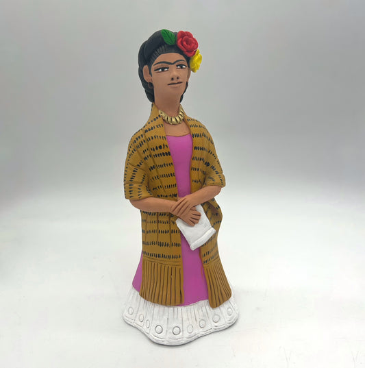 Irene Aguilar ~ Frida En Rosa, 11 1/2" x 5" x 4 1/2"