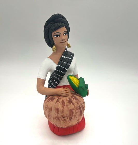 Irene Aguilar ~ Mujer Con Calabasa, 10" 4 1/2" X 5 1/2"