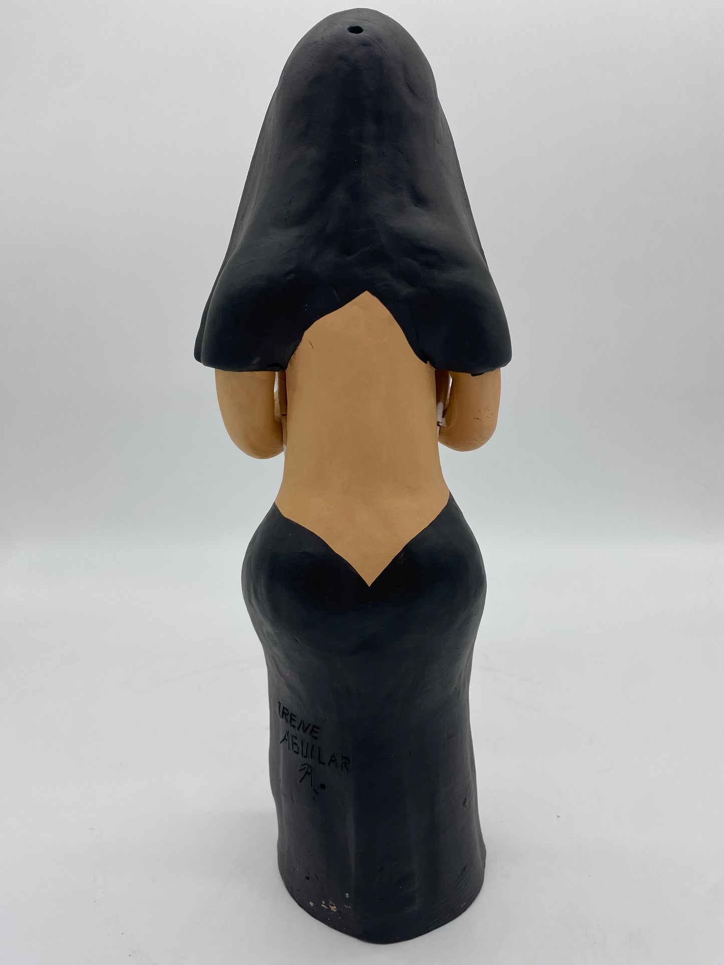 Irene Aguilar ~ Topless Nun, Large, 13 1/2" x 4 1/2" x 3 1/2"