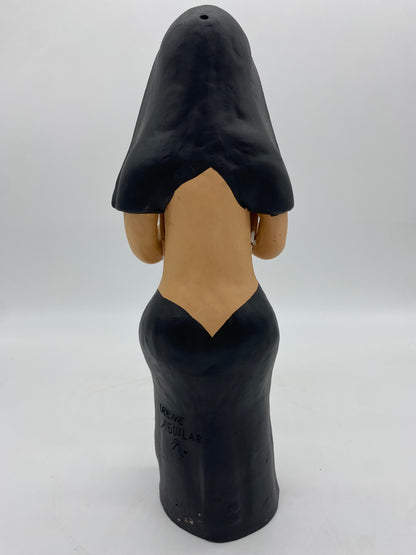Irene Aguilar ~ Topless Nun, Large, 13 1/2" x 4 1/2" x 3 1/2"