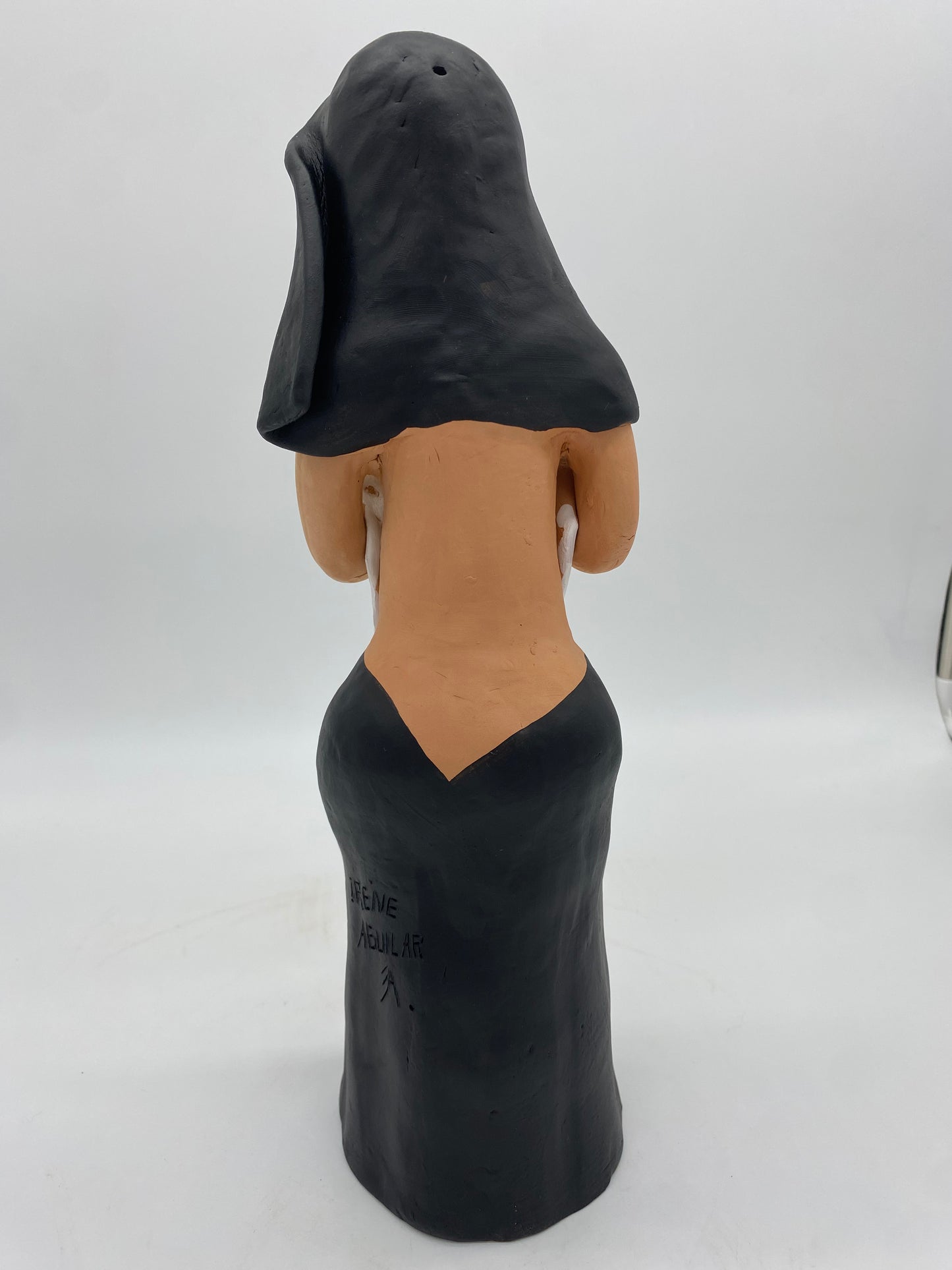 Irene Aguilar ~ Topless Nun, Large 13 3/4" x 4" x 3 3/4"
