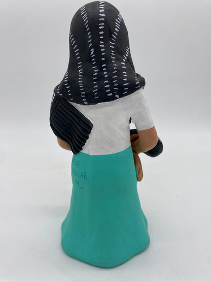 Irene Aguilar~ Mujer Con Guajolote 8 3/4" x 4 1/2" x 4"