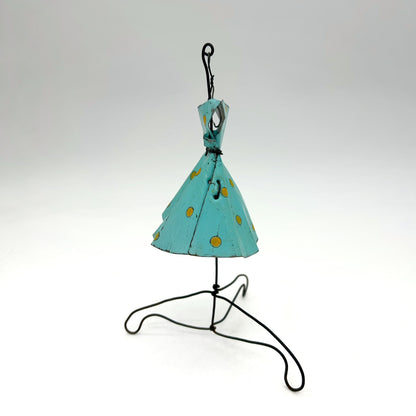 Laura Dean ~ Turquoise Dress, 7 3/4" x 4 3/4" x 4 3/4"