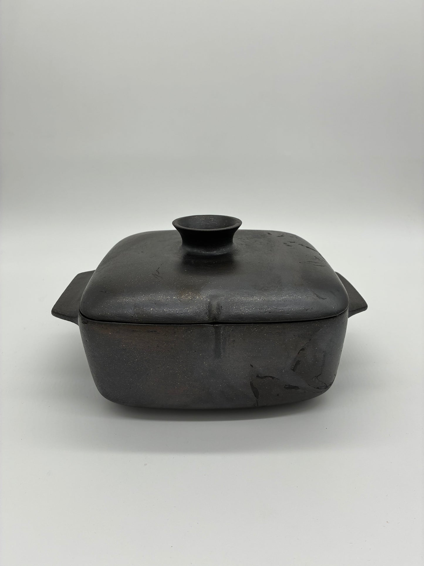 Lorenzo Mendez ~ 3 Quart Mica Bean Pot with Lid, 10" x 8 3/4" x 5 1/4"