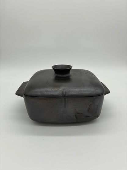 Lorenzo Mendez ~ 3 Quart Mica Bean Pot with Lid, 10" x 8 3/4" x 5 1/4"