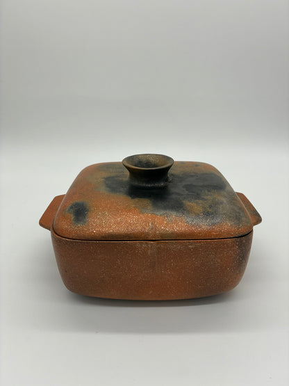 Lorenzo Mendez ~ 2 3/4 Quart Mica Bean Pot with Lid, 10" x 8 1/2" x 5"