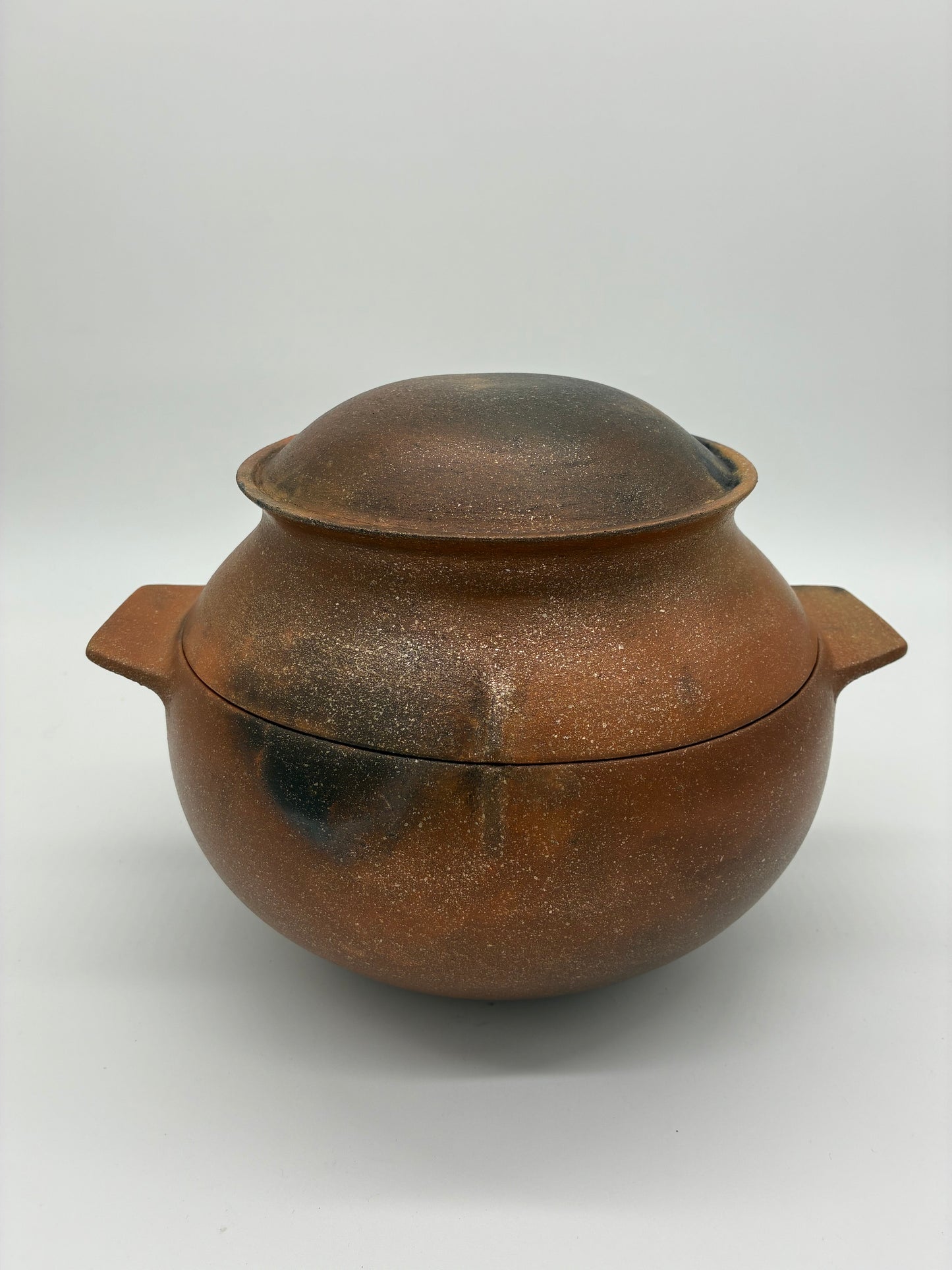 Lorenzo Mendez ~ 4 Quart Mica Bean Pot with Lid, 8" x 11 1/8" x 9"