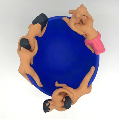 Irene Aguilar ~ Ceramic Sex Bowl, 8 1/2" x 10" x 9 1/2"