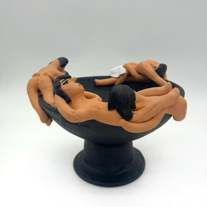 Irene Aguilar ~ Ceramic Sex Bowl, 7 1/2" x 10 3/4" x 10 1/4"