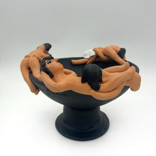 Irene Aguilar ~ Ceramic Sex Bowl, 7 1/2" x 10 3/4" x 10 1/4"