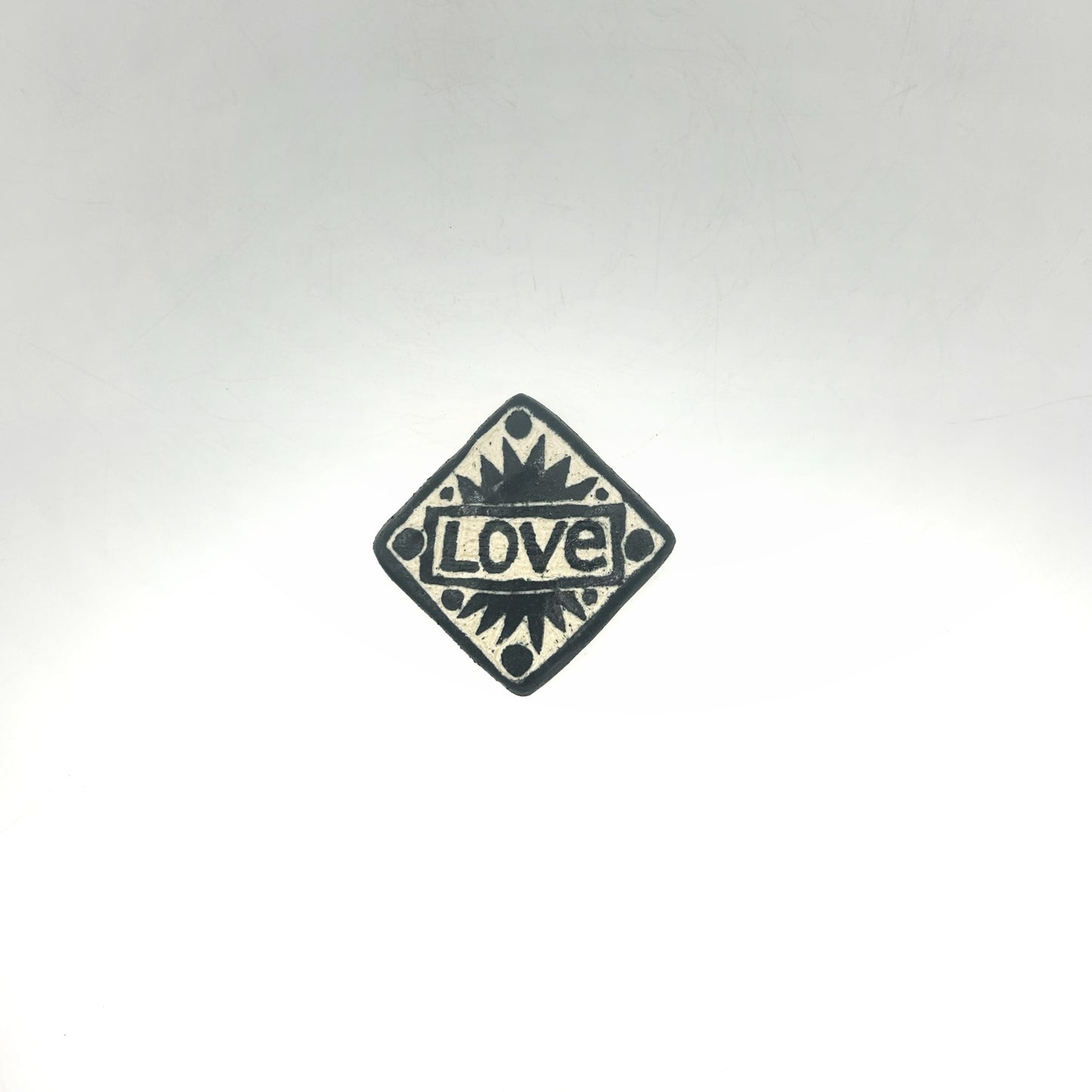 Lisa Smith ~ Love Tile, small 1 3/4" x 1 3/8" x 1/4"