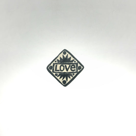 Lisa Smith ~ Love Tile, small 1 3/4" x 1 3/8" x 1/4"