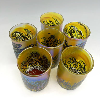 Lo Ball Tumbler in Iridescent Wave, 4 1/2" x 3" x 3"