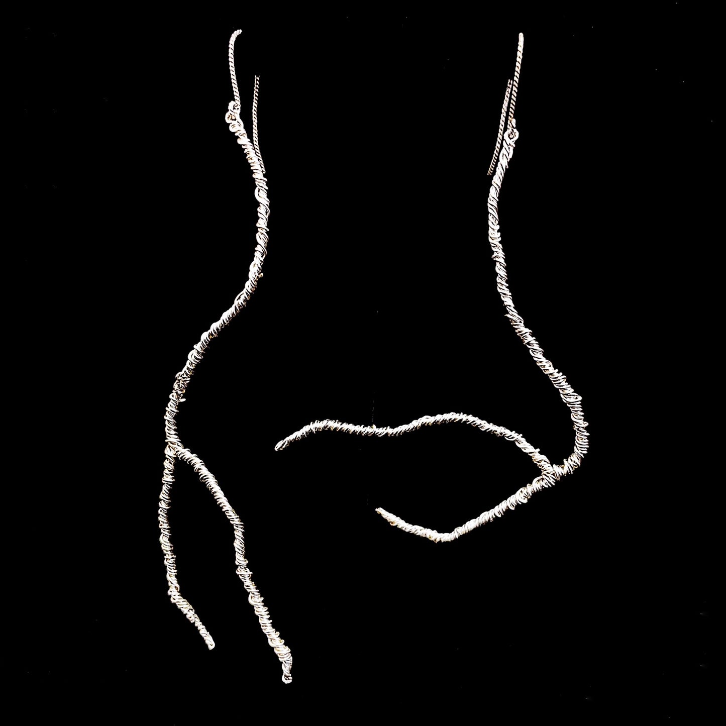 Mary Buck ~ Divining Rod Earrings, 4.5"