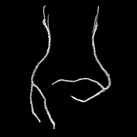 Mary Buck ~ Divining Rod Earrings, 4.5"