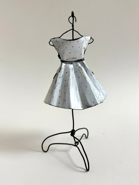 Laura Dean ~ Dotted Swiss Dress, 7 1/2" x 4" x 4"