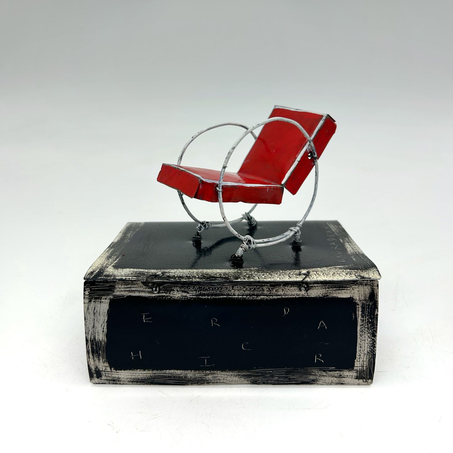 Laura Dean ~ Red Chair 4 3/4" x 5" x 4"