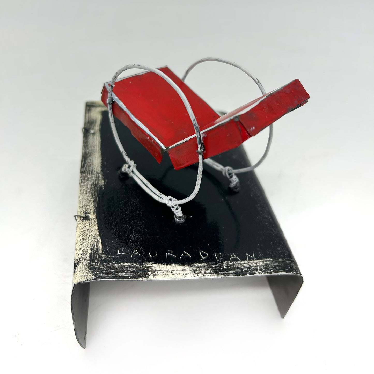 Laura Dean ~ Red Chair 4 3/4" x 5" x 4"