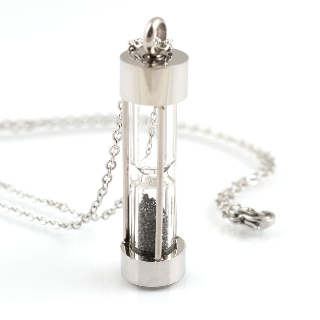 LeeAnn Herreid ~ Black Diamond Dust Hourglass Necklace