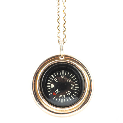 LeeAnn Herreid ~ Large Compass Necklace, Long chain