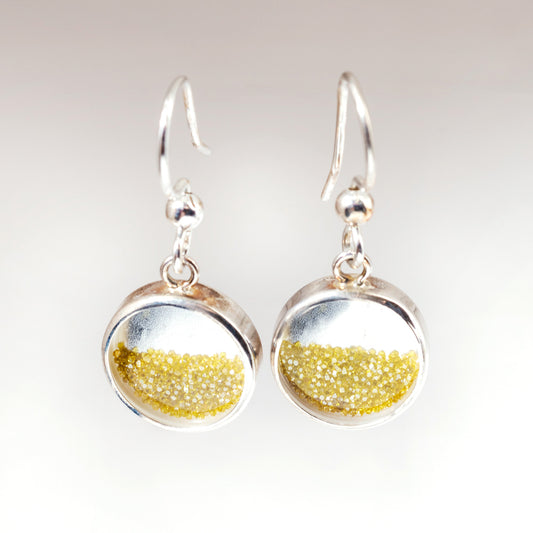 LeeAnn Herreid ~ Industrial Diamond Dust Dangle Earrings