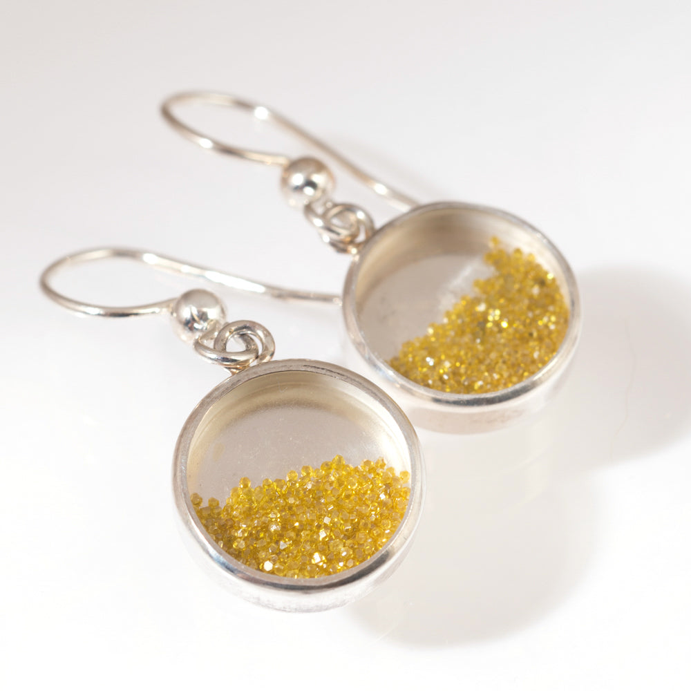 LeeAnn Herreid ~ Industrial Diamond Dust Dangle Earrings