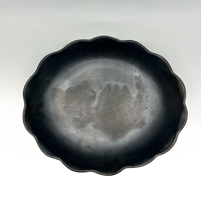 Lorenzo Mendez ~ 4 1/4 Quart Black Oval Open Roaster, 3 1/4" x 14 1/8" x 12"