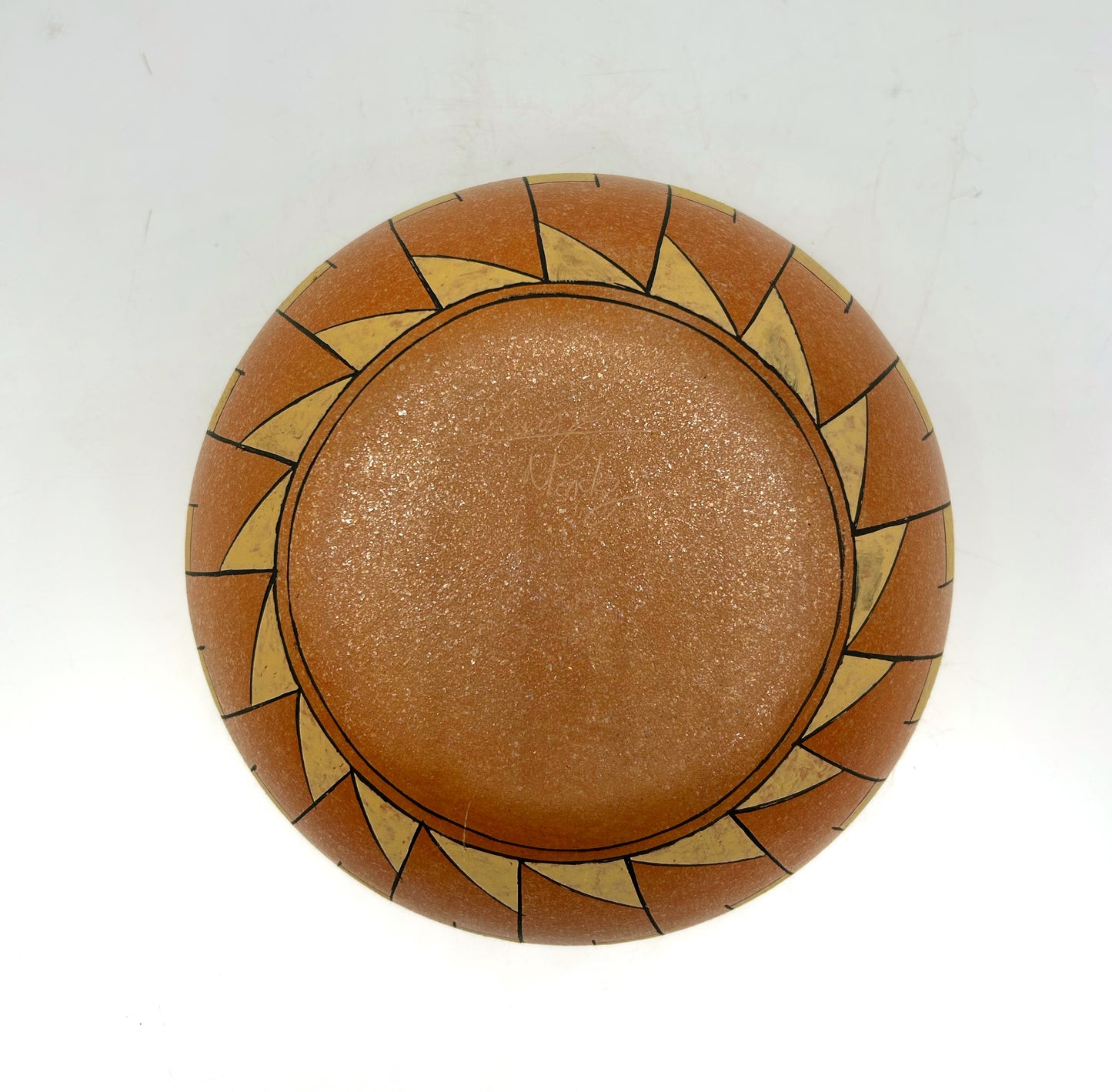 Lorenzo Mendez ~  1 3/4 Quart Painted Cazuela Bowl, 3 1/8" x 7 3/4 x 7 3/4"