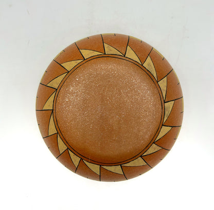 Lorenzo Mendez ~  1 3/4 Quart Painted Cazuela Bowl, 3 1/8" x 7 3/4 x 7 3/4"