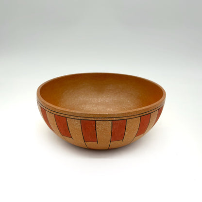 Lorenzo Mendez ~  1 3/4 Quart Painted Cazuela Bowl, 3" x 7 3/4 x 7 3/4"