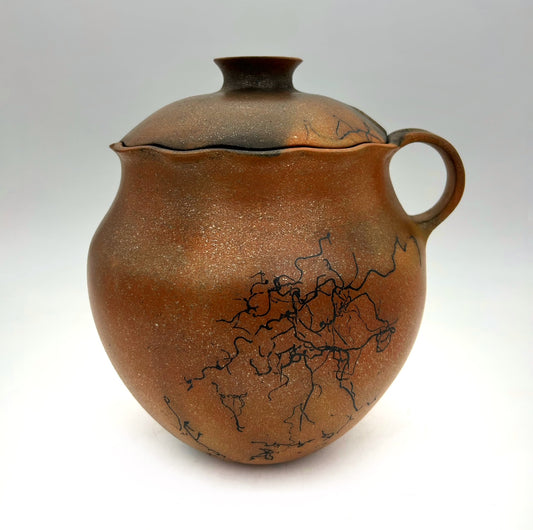 Lorenzo Mendez ~ 3 3/4 Quart Mica Bean Pot, 9 1/4" x 8 1/4" x 7 1/2"