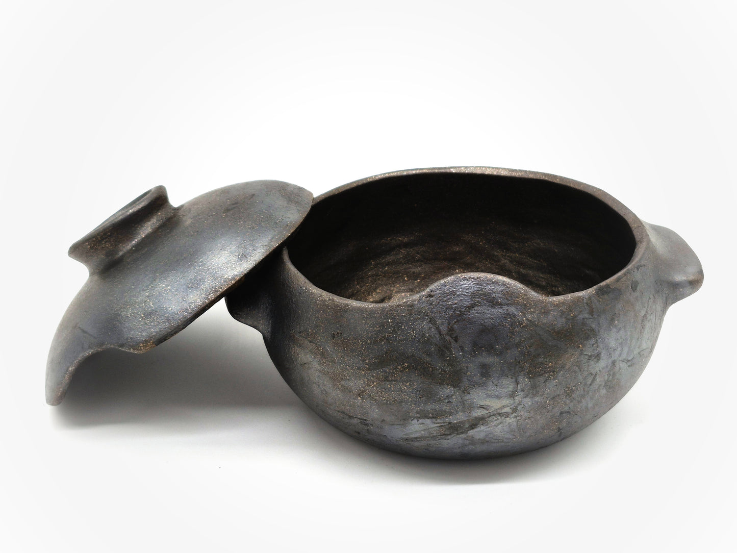 Lee Onstott - 2 1/4 Quart Black Casserole Style Pot, 9 1/2" x 8" X 6"