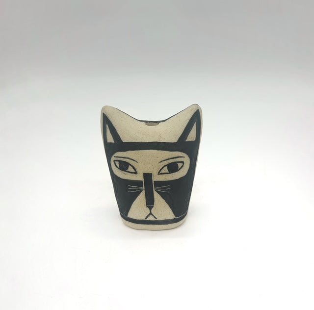 Lisa Smith ~ Face Jar Medium, Reversible 3 1/2" x 3" x 1 1/2"