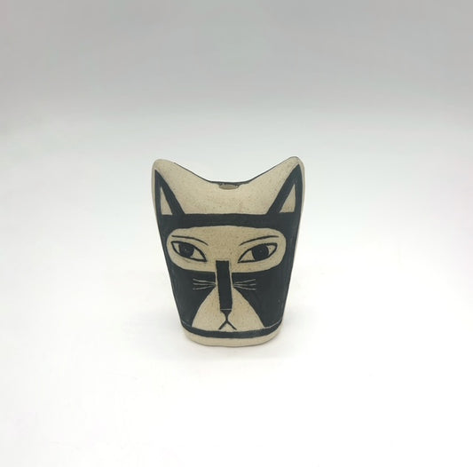Lisa Smith ~ Face Jar Medium, Reversible 3 1/2" x 3" x 1 1/2"