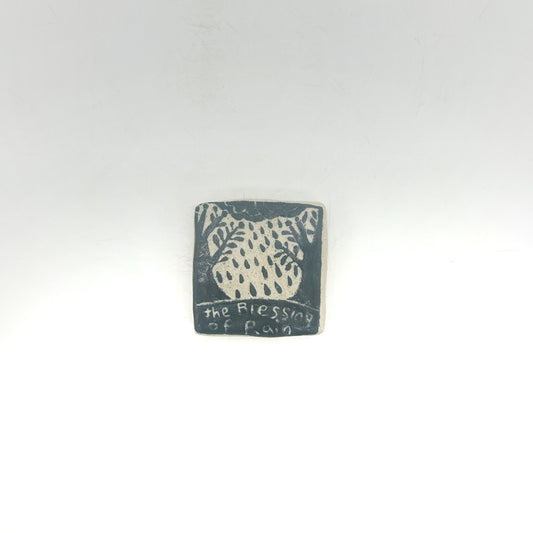 Lisa Smith ~ "Blessing Rain" Tile, small 1 3/4" x 1 3/4" x 3/8"