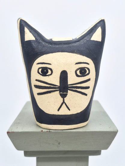 Lisa Smith ~ Face Jar Medium, Reversible  3 1/4" x 2 5/8" x 1 3/8"