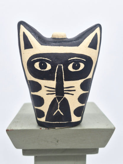 Lisa Smith ~ Face Jar Medium, Reversible  3 1/8" x 2 1/2" x 1 1/4"