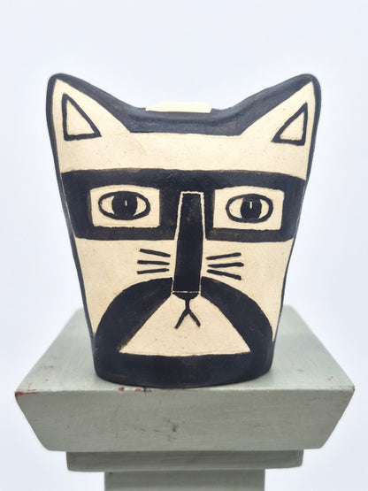 Lisa Smith ~ Face Jar Medium, Reversible  3" x 2 5/8" x 1 1/2"