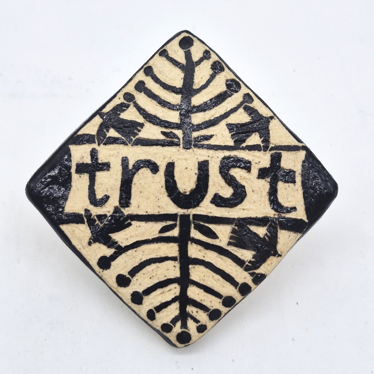 Lisa Smith ~ "Trust" Tile,  2 1/2" x 2 1/2" x 1/4"