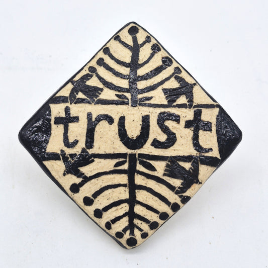 Lisa Smith ~ "Trust" Tile,  2 1/2" x 2 1/2" x 1/4"
