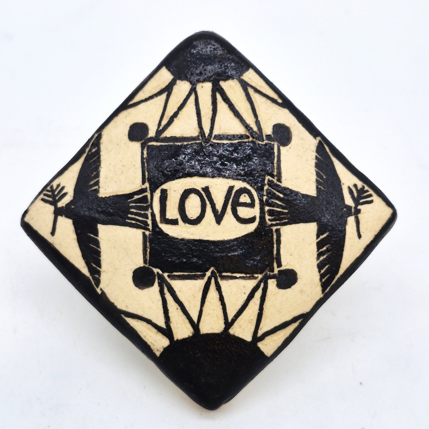 Lisa Smith ~ "Love" Tile,  2 1/2" x 2 1/2" x 3/8"