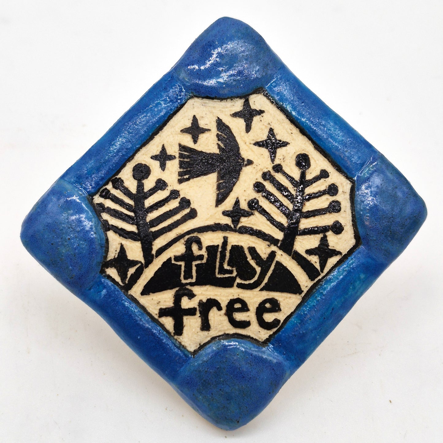 Lisa Smith ~ "Fly Free" Tile,  2 1/2" x 2 1/2" x 3/8" (Copy)