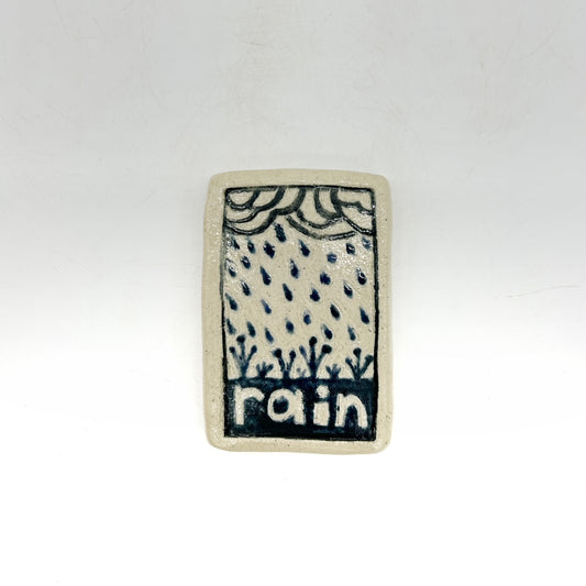 Lisa Smith ~ Rain Tile, medium 3 1/4" x 2 1/4" x 1/2"