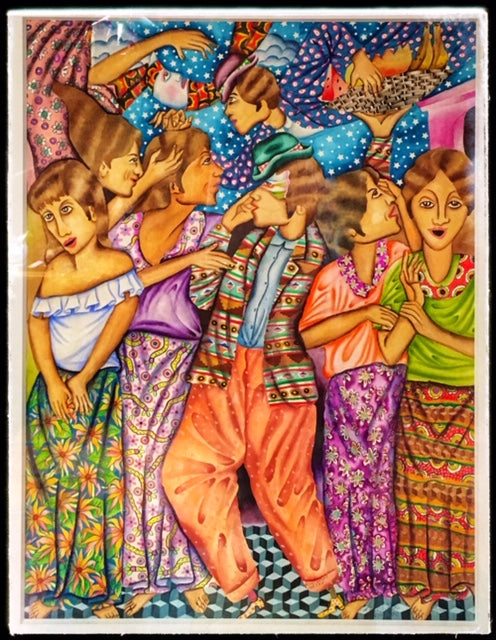 Leovigildo Martinez ~ "La Conformidad" 2020 Watercolor, 39" x 31" x 1.5"