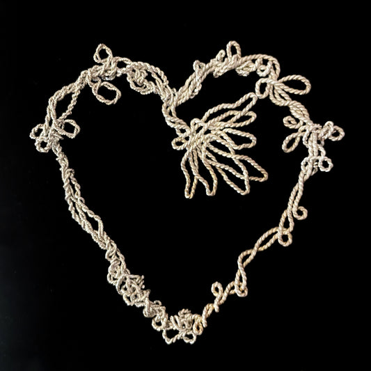 Mary Buck ~ Sterling Silver Flower Heart, Amulet, 4 1/4" x 4 1/4"